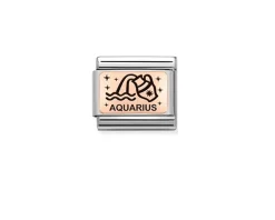 Acquario composable acciaio oro rosa 375 e smalto nero Nomination