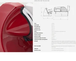 Affettatrice elettrica home line plus 250 acciaio colore rosso Berkel