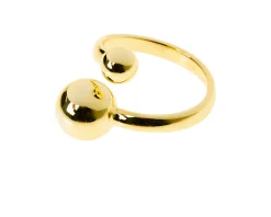Anello argento dorato palline Selezione zanolli