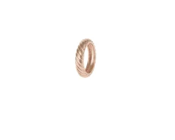 Anello argento rosè con lavorazione torcon Unoaerre