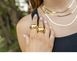Anello aria argento dorato Unoaerre