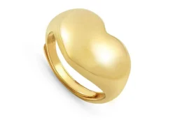 Anello armonica argento dorato cuore grande Nomination