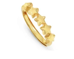 Anello armonica argento dorato stelle Nomination