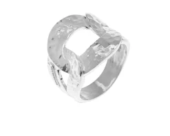 Anello chain argento con anelli martellati Selezione zanolli