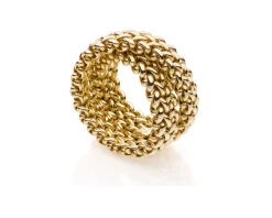 Anello chicco argento dorato Unoaerre