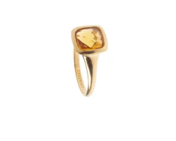 Anello crystal color argento dorato con cristallo peridoto Unoaerre