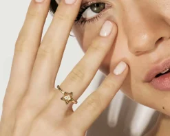 Anello dreams beats argento dorato stella con zirconi Nomination