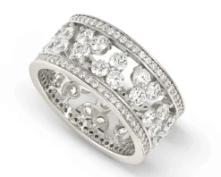 Anello life bouquet argento con pietre cubic zirconia Nomination