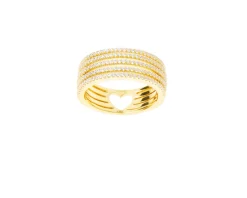 Anello lovelight argento dorato con cubic zirconia bianchi Nomination