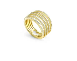 Anello lovelight argento dorato con cubic zirconia bianchi Nomination