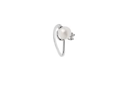 Anello paola oro 750‰ con perla bianca e diamanti Selezione zanolli