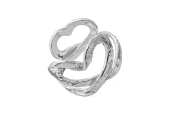 Anello pulse argento con cuori intrecciati Selezione zanolli
