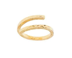 Anello seta argento dorato spirale martellato Selezione zanolli