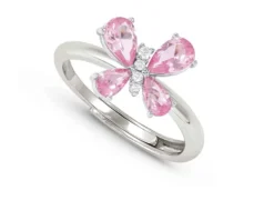Anello shine me up argento farfalla rosa Nomination