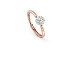 Anello soul argento oro rosa con pallina di zirconi Nomination