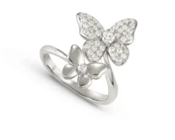 Anello sweet madame argento farfalla bianca Nomination