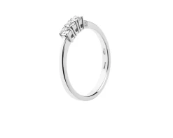Anello trilogy oro 750‰ e diamanti ct. 0.25 Davite & delucchi