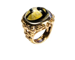 Anello wood ambra Antica murrina