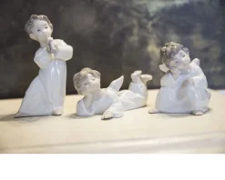 Angioletto con flauto porcellana Lladro'