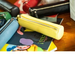 Astuccio tondo case pelle giallo Selezione zanolli
