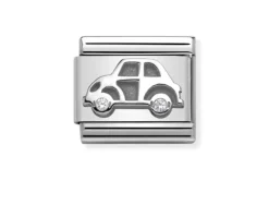 Automobile composable acciaio argento e zirconi Nomination
