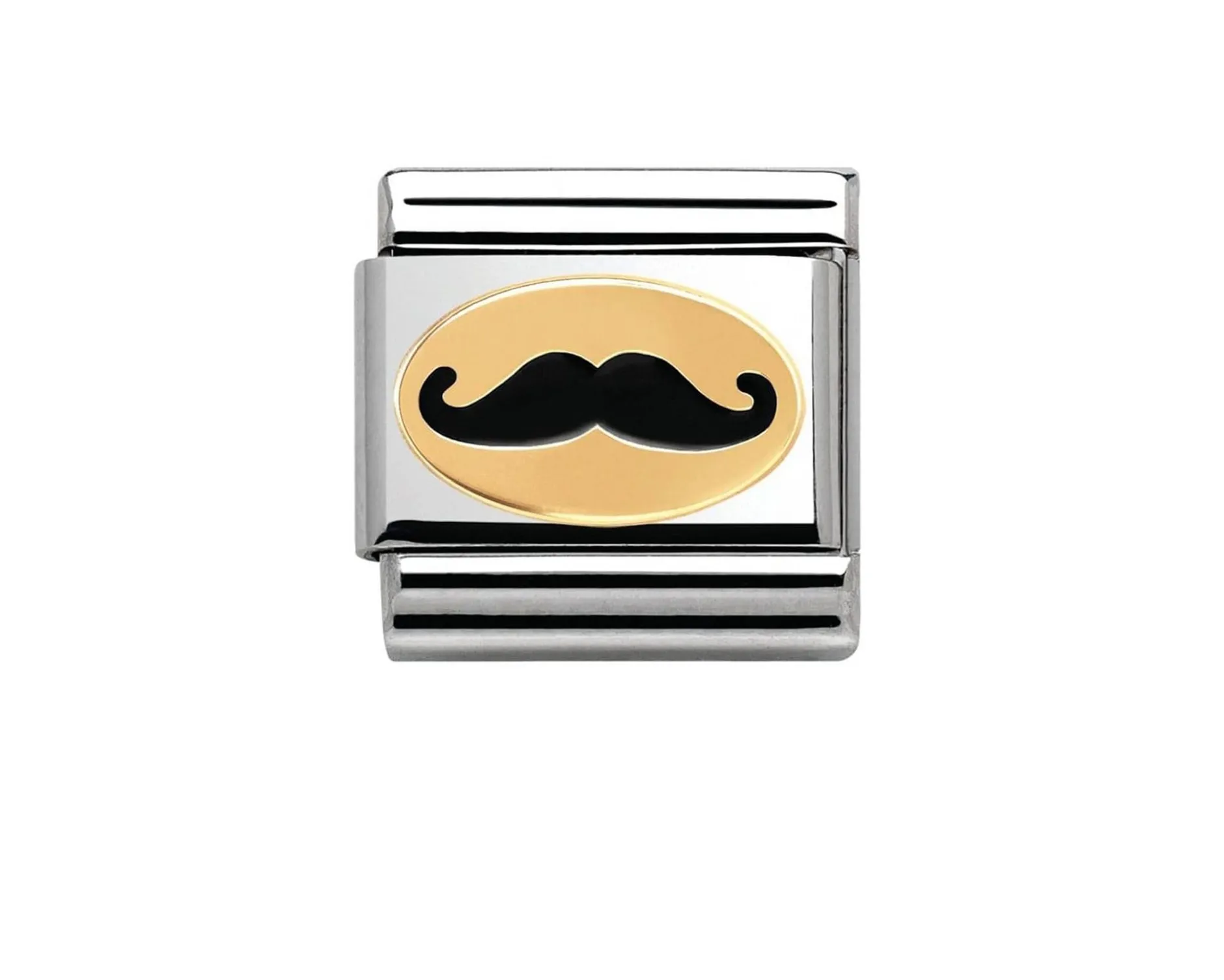 Baffi composable acciaio oro e smalto Nomination