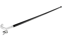 Bastone da passeggio lupo in metallo con impugnatura in silver plated Selezione zanolli