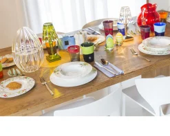 Bicchiere acqua dandy vetro di murano blu pesco Nasonmoretti
