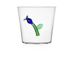 Bicchiere tumbler botanica fiore blu Ichendorf