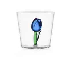 Bicchiere tumbler botanica tulipano blu Ichendorf