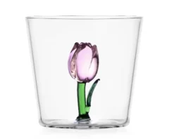 Bicchiere tumbler botanica tulipano rosa Ichendorf