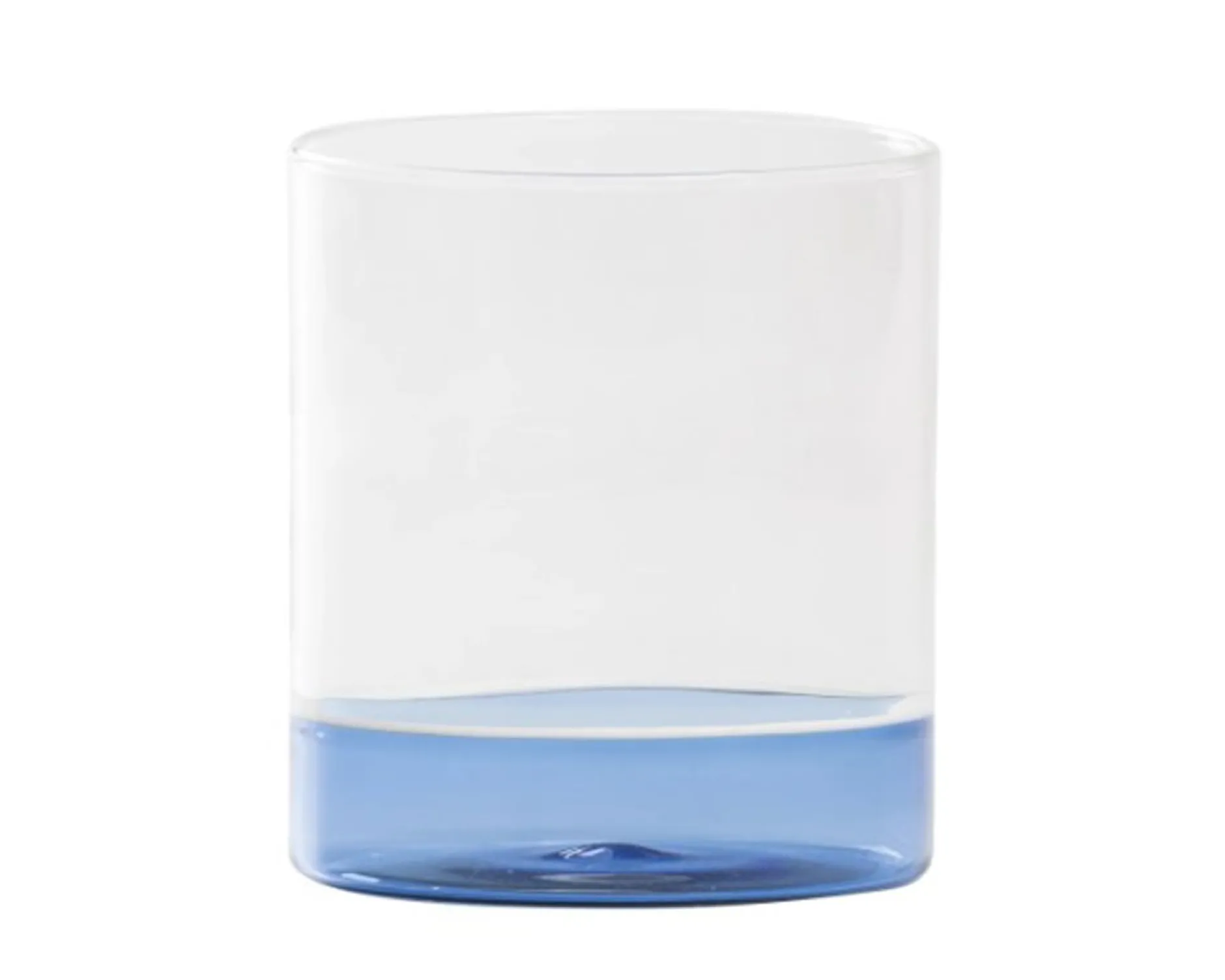 Bicchiere tumbler filo bianco bluino Zafferano