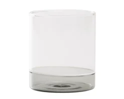 Bicchiere tumbler filo bianco grigio Zafferano