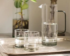 Bicchiere tumbler filo bianco grigio Zafferano