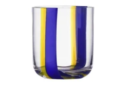 Bicchiere tumbler gesti azzurro giallo Ichendorf