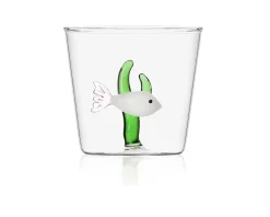 Bicchiere tumbler marine garden pesce bianco e alga verde Ichendorf