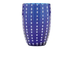 Bicchiere tumbler perle blu Zafferano