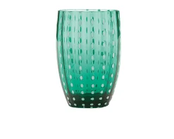 Bicchiere tumbler perle verde Zafferano