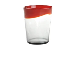 Bicchiere vino dandy vetro di murano corallo grigio Nasonmoretti