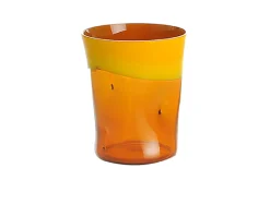 Bicchiere vino dandy vetro di murano girasole marrone Nasonmoretti