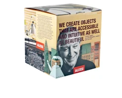 Bollitore 9093 acciaio con manico azzurro Alessi
