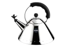 Bollitore 9093 acciaio con manico nero Alessi