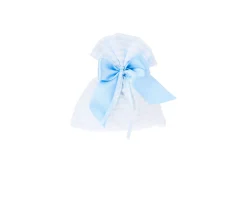 Bomboniera battesimo portachiavi coccinella azzurra con sacchetto portaconfetti Selezione zanolli