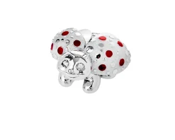 Bomboniera coccinella con pois rossi e ciuffo portaconfetti Selezione zanolli