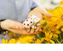 Bomboniera coccinella con pois rossi e ciuffo portaconfetti Selezione zanolli