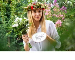 Bomboniera laurea piattino la tavola scomposta porcellana thank you con ciuffo portaconfetti Bitossi home