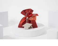 Bomboniera laurea portachiavi cappello laurea con sacchetto portaconfetti Selezione zanolli