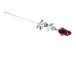 Bomboniera rosa argento e smalto rosso Selezione zanolli