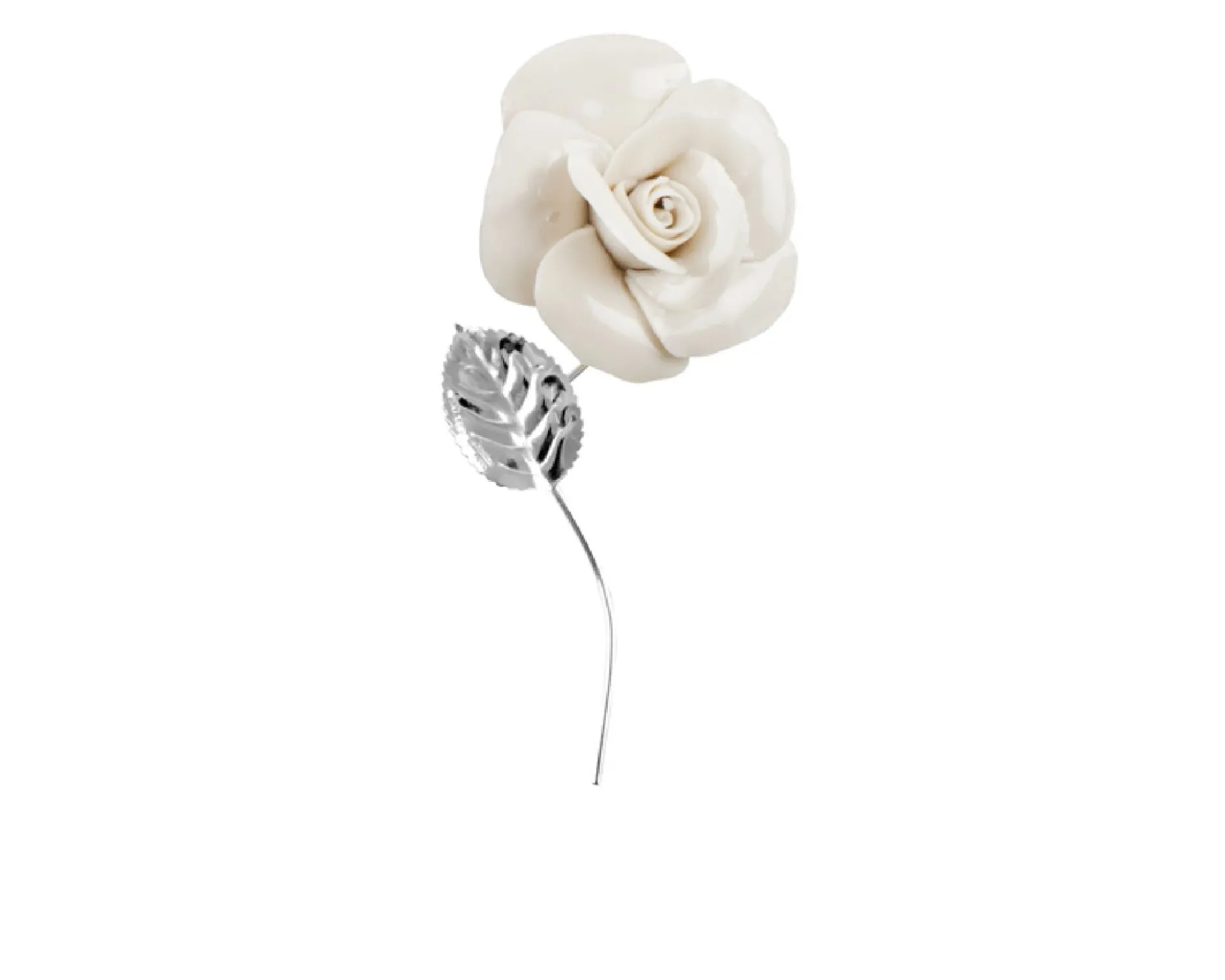 Bomboniera rosa capodimonte argento bianca Selezione zanolli