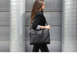 Borsa bowling slim pelle nera Selezione zanolli